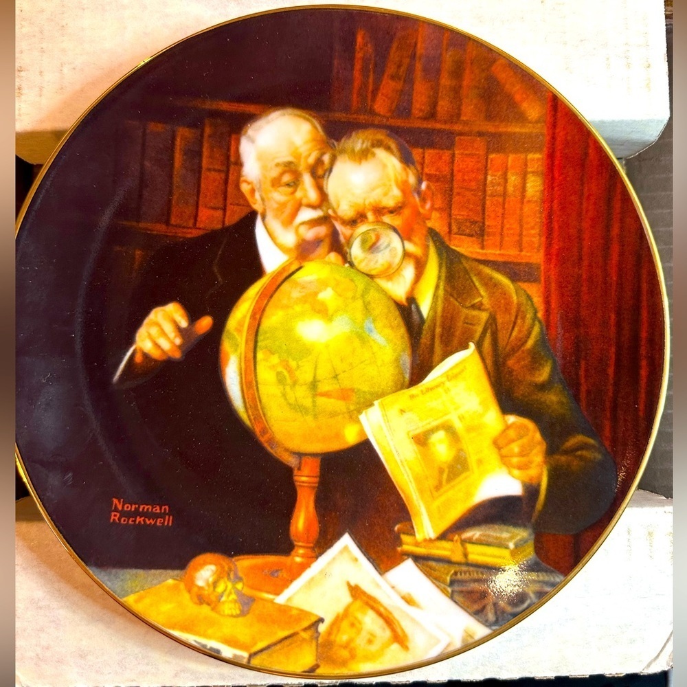 The Bradford Exchange Norman Rockwell Edwin M Knowles “Newfound World” with box‍